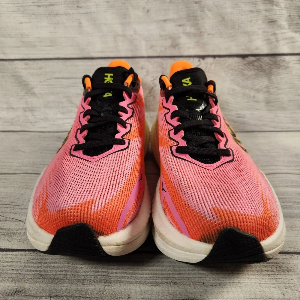 Hoka Mach X 3 Womens Size 8 B Running Shoes Pink Orange Lime 1168721